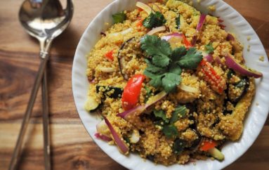Receta fácil de ensalada de quinoa con salsa vinagreta